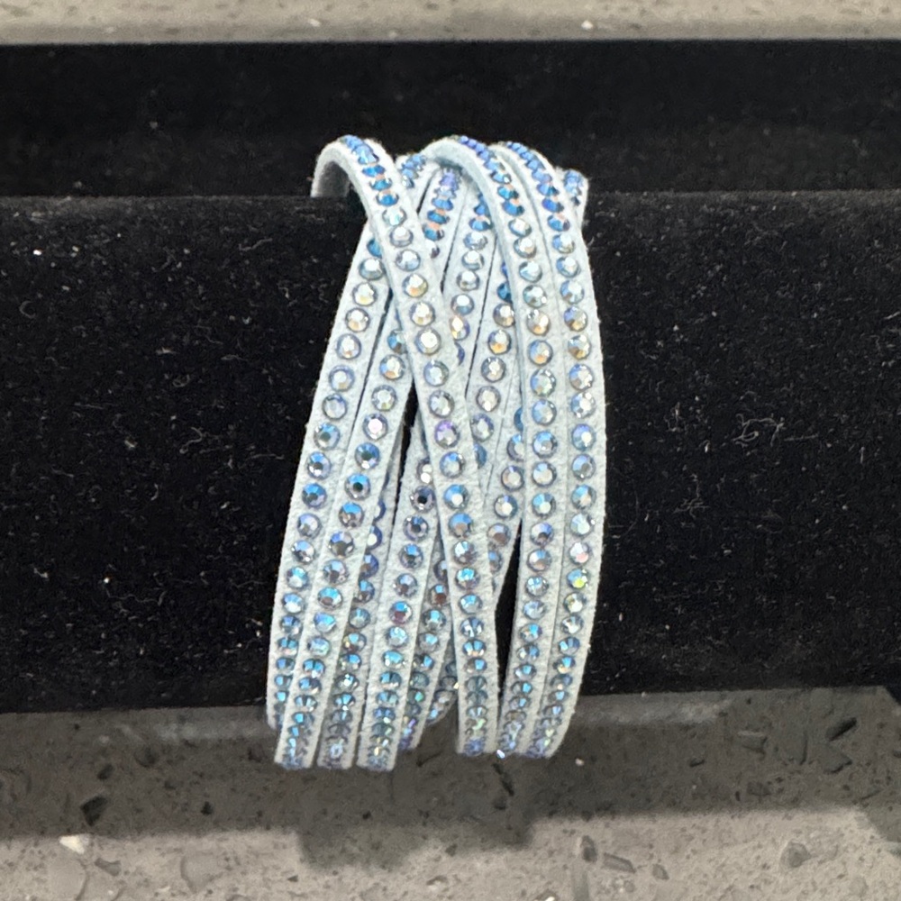 Touchstone Crystal by Swarovski, Wrap star bracelet, Powder blue, NIB